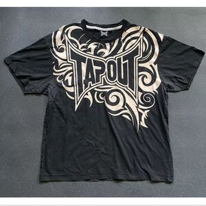 Tapout Black and White Tribal Graphic Tee